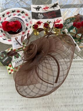Elegant Brown Kentucky Derby Fascinator Headband
